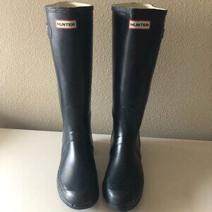 NEW Tall Hunter Navy Rain Boots - Never Worn - Size 12